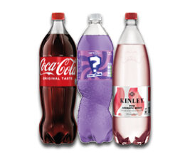 Coca-Cola, Zero, Fanta, Sprite, Kinley Tonic